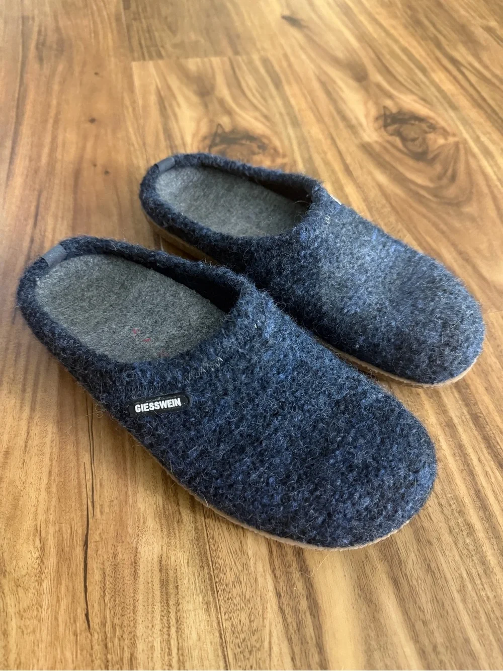 Giesswein Navy Wool Slippers
